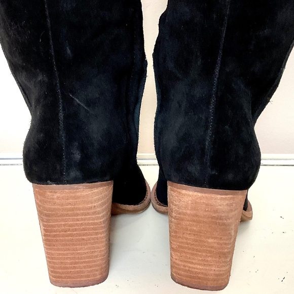 Gianni Bini Barrine Black Suede Side Zip Over the Knee Block Heel Boot size 8.5M - Picture 4 of 16